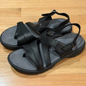 Teva Timaru Style 6481 Leather Women's Black Sandals Shoes Straps Size 10